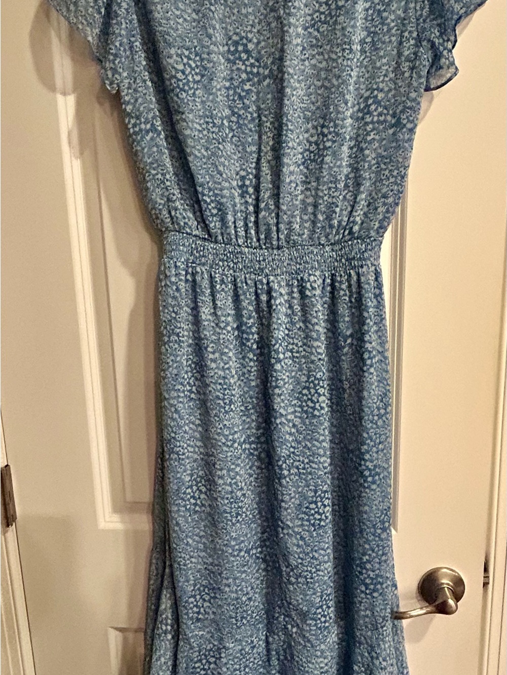 lovestitch Blue Floral High-Low Ruffle Dress - Picture 6 of 6